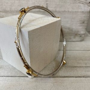 925 Sterling Silver & Gemstone Bangle Bracelet